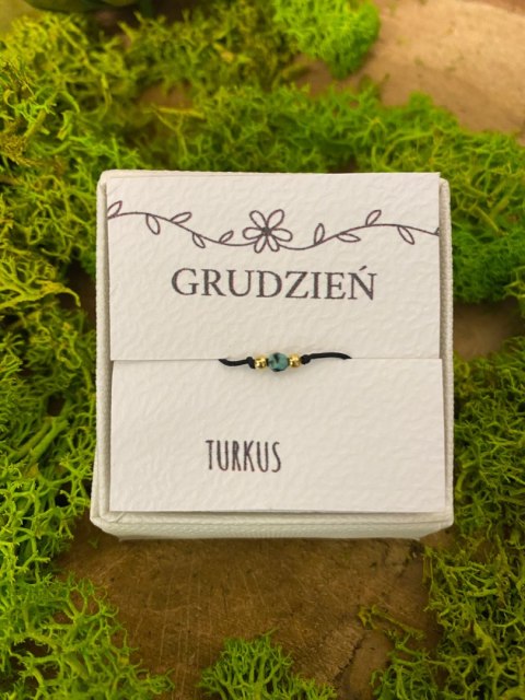 Bransoletka urodzeniowa GRUDZIEŃ kamień srebro