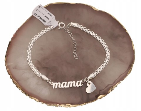Srebrna bransoletka mama dla mamy GRAWER 925