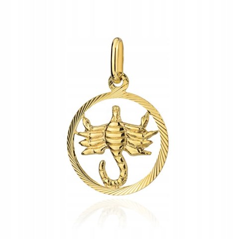 ZŁOTA ZAWIESZKA ZNAK ZODIAKU SKORPION pr.585