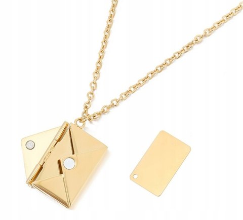 Złoty naszyjnik koperta GRAWER celebrytka