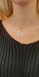 Naszyjnik koń konik ORIGAMI CELEBRYTKA srebro 925