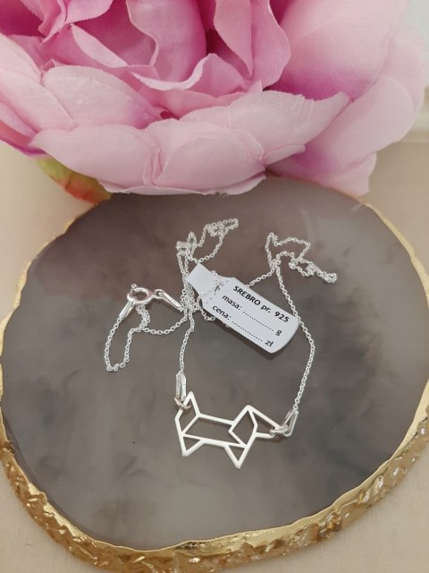 Srebrny komplet piesek ORIGAMI CELEBRYTKA srebro