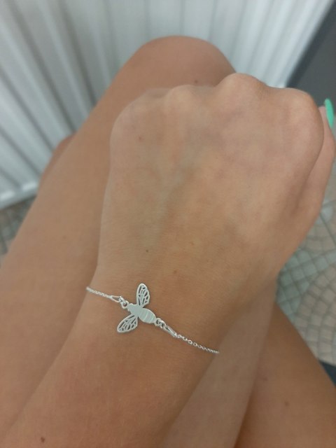 SREBRNA BRANSOLETKA PSZCZOŁA OSA SREBRO 925