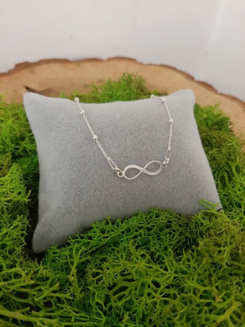 Srebrna bransoletka kulkowa nieskończoność sr 925