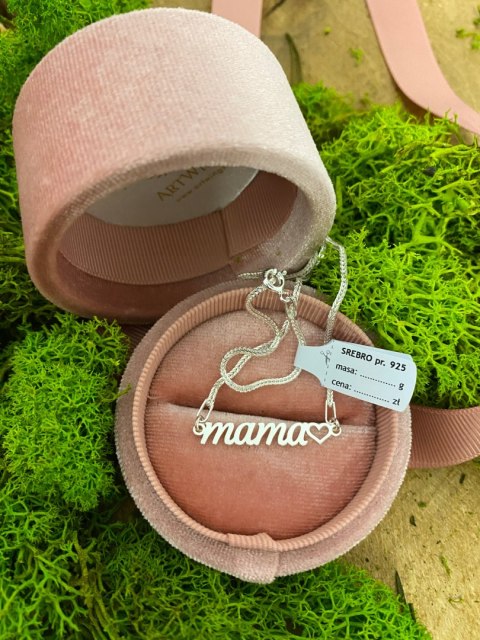 Srebrny naszyjnik MAMA srebro 925 DZIEŃ MATKI