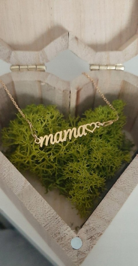 Złota bransoletka MAMA dla mamy srebro 925 złocone