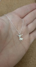 Naszyjnik celebrytka RENIFER reniferek srebro 40cm