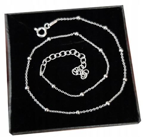 Srebrna bransoletka z kulkami delikatna kulki 925