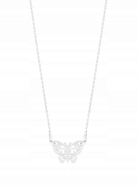Naszyjnik MOTYL MOTYLEK ażur celebrytka srebro 925