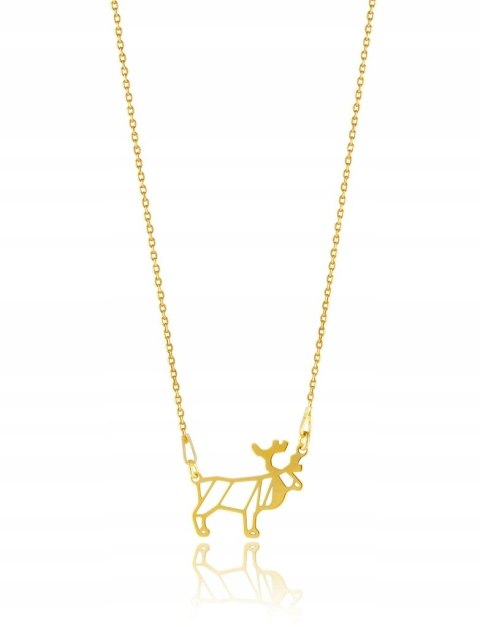 Naszyjnik ORIGAMI RENIFER CELEBRYTKA srebro 925