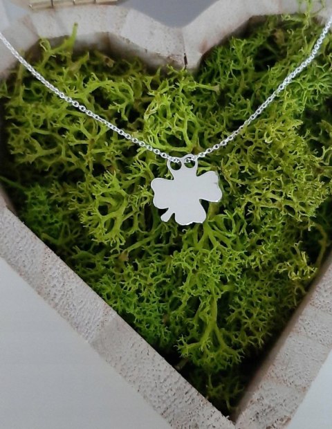 Naszyjnik koniczynka CELEBRYTKA srebro925 PROMOCJA