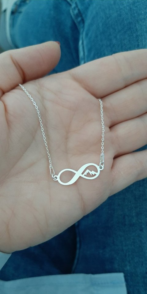 Komplet celebrytka nieskończoność góry SR 925