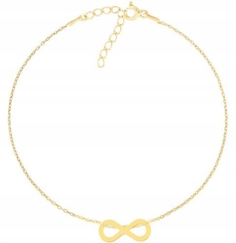 Złota bransoletka infinity nieskończoność SR 925