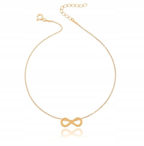 Złota bransoletka infinity nieskończoność SR 925