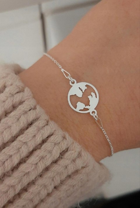 Bransoletka srebrna KULA ZIEMSKA ZIEMIA srebro 925
