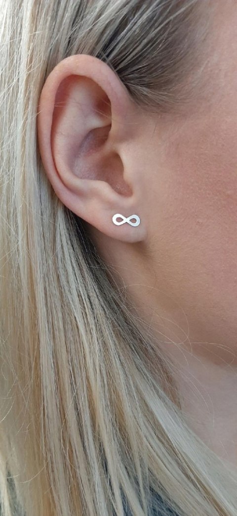 KOMPLET SREBRNY 925 NIESKOŃCZONOŚĆ SERCE + GRAWER