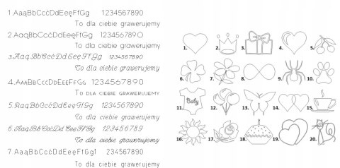 KOMPLET SREBRNY 925 infinity koniczynka + GRAWER