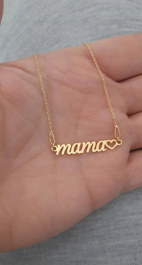 KOMPLET złoty 925 MAMA DLA MAMY PUDEŁKO+GRAWER