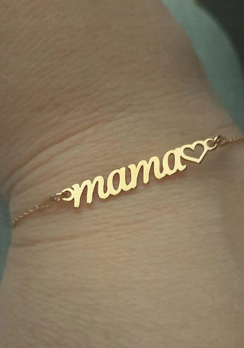 KOMPLET złoty 925 MAMA DLA MAMY PUDEŁKO+GRAWER