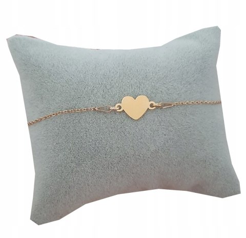 Bransoletka serce serduszko SREBRO złocone GRAWER