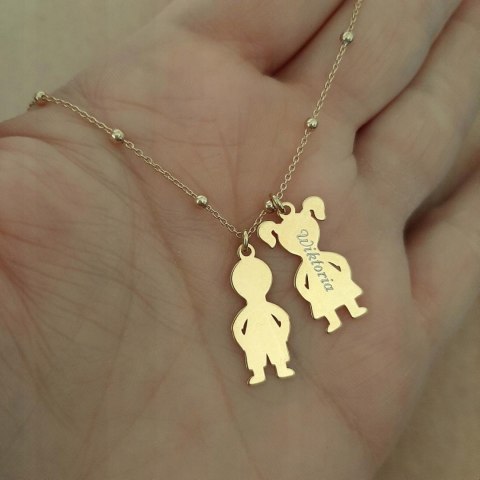 Złoty łańcuszek chłopczyk dziewczynka GRAWER 925