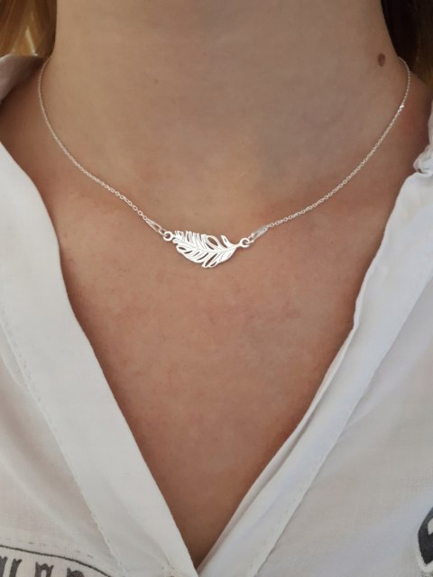 Komplet srebrny PIÓRKA PIÓRA piórko PUDEŁKO