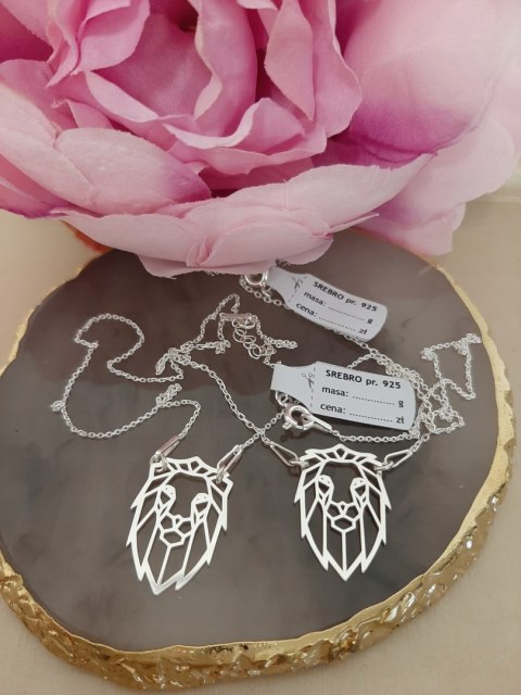 Komplet król lew ORIGAMI CELEBRYTKA srebro 925