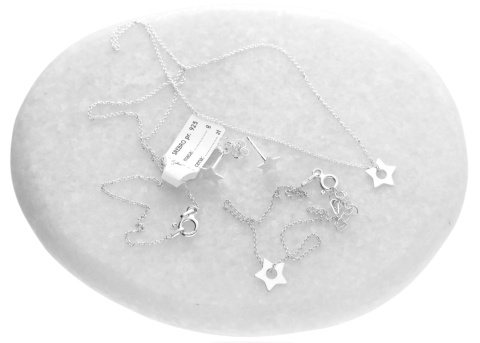 Duzy Komplet CELEBRYTKA GWIAZDKA srebro 925