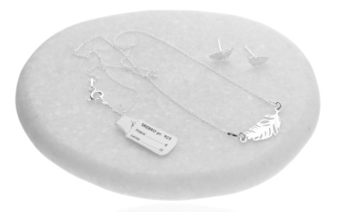 Komplet CELEBRYTKA piórko pióro liść