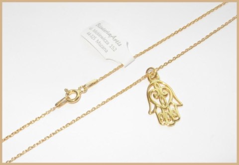 Naszyjnik RĘKA FATIMY talizman na szczęście 45 cm