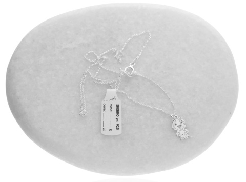 Naszyjnik dziecięcy lew srebro 925