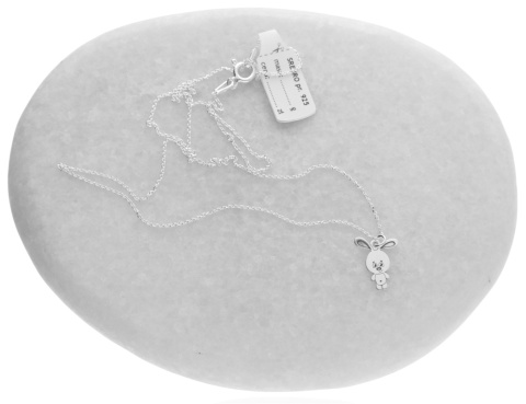 Naszyjnik dziecięcy zwierzątko króliczek srebro 925