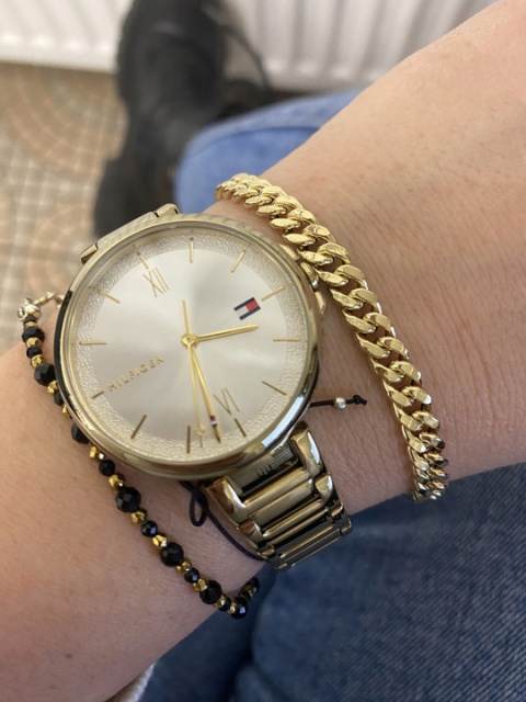 Złota bransoletka dmuchana pancerka która wygląda bardzo okazale