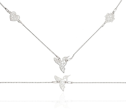 Komplet CELEBRYTKA 3 ZAWIESZKI koliber srebro 925