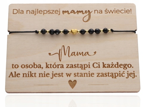 Bransoletka z turmalinem dla MAMY DZIEŃ MATKI srebro 925 kamień TURMALIN