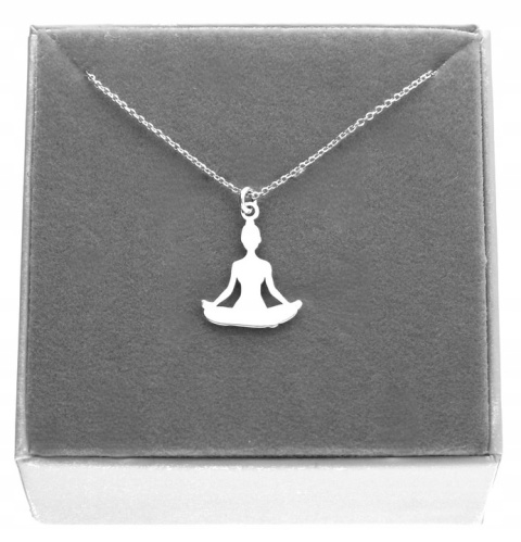 Srebrny naszyjnik JOGA KWIAT LOTOSU SREBRO 925 45 cm