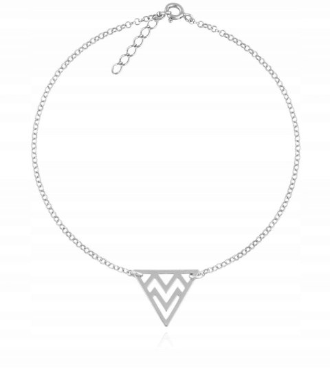 Bransoletka trójkąt trójkącik srebro925 celebrytka